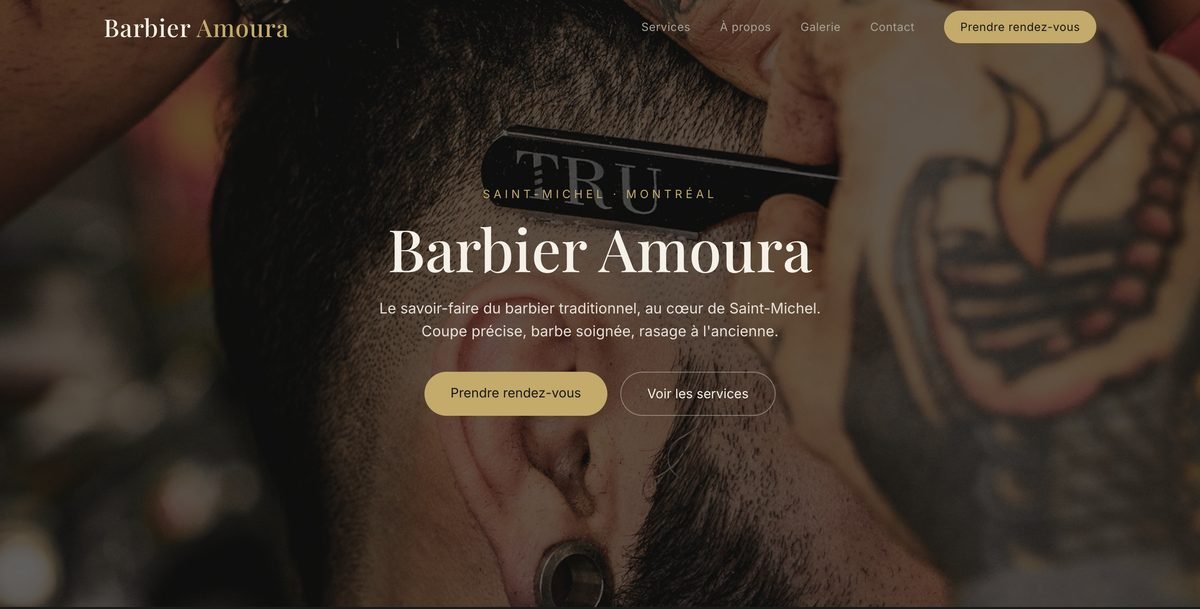 Barbier Amoura website preview