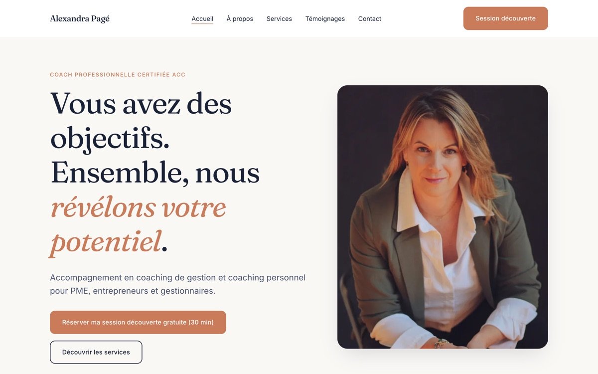 Coaching Inspire website preview