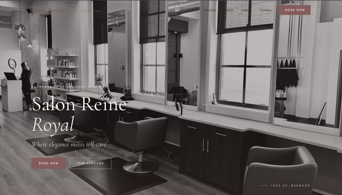 Salon Reine Royal website preview